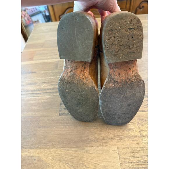 J.B. Dillon Women's Cowboy Boots Size 6 1/2 B Brown with Red Shaft - Picture 4 of 9